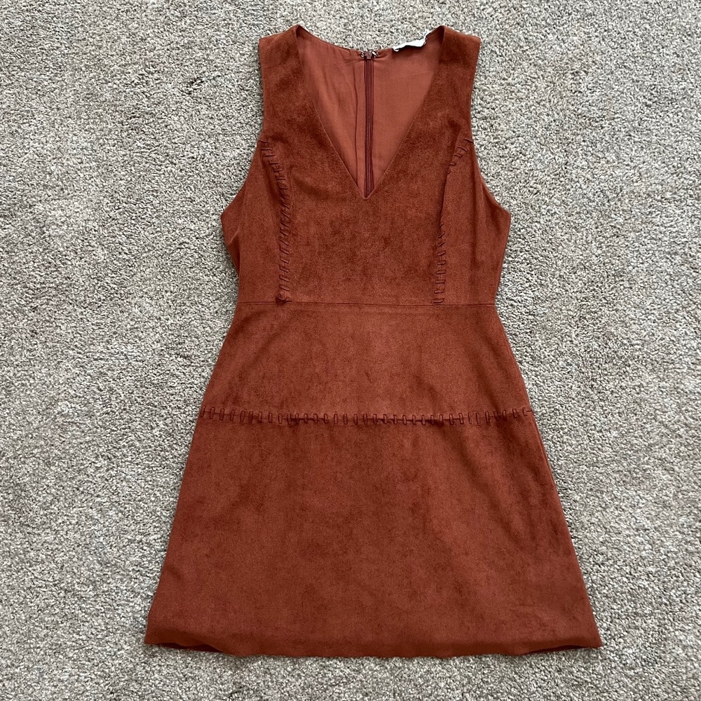 Lush Faux Suede- Like Dress